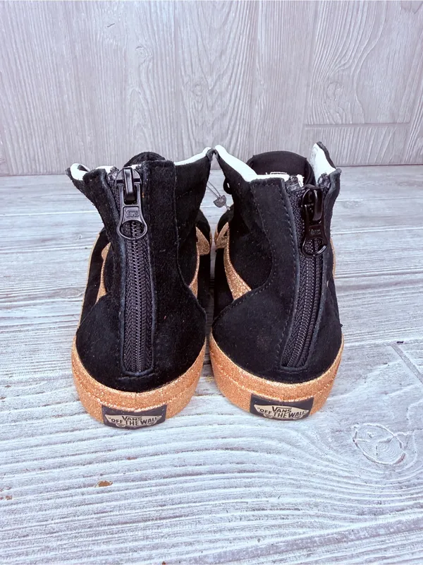 Nwt VANS Kids SK8-Hi Zip Party Glitter Black/Gold high top shoes 5 - Image 7