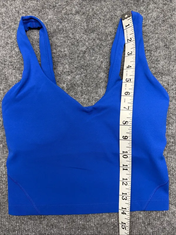 Lululemon Align Royal Blue V-Neck Crop Tank Top - Image 7