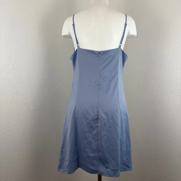 Urban Outfitters Mallory light blue cowl slip mini dress - Image 5