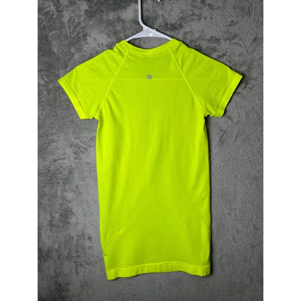 Lululemon Swiftly Tech Short Sleeve‎ Size 2 Highlight Yellow Running Athletic - Image 3