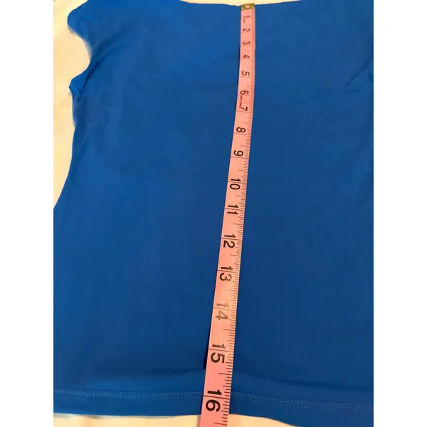 SUUKSESS Royal Blue Open Back Cap Sleeve Top XS Boat Neck Stretchy Bodycon - Image 5
