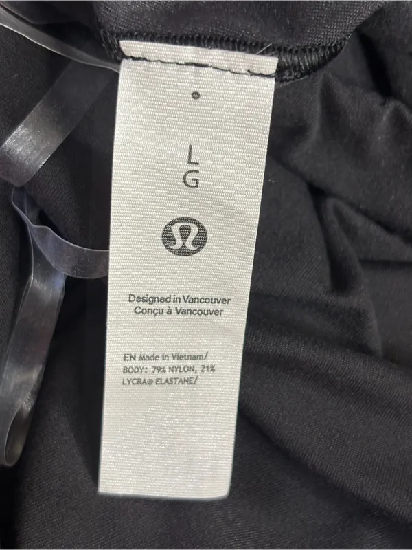 Lululemon Wundermost Ultra-Soft Nulu Asymmetrical Bodysuit Black size large NWT - Image 5