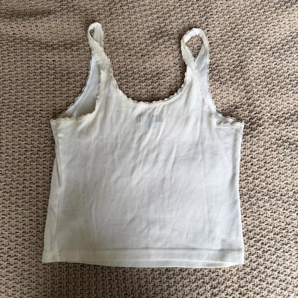 Wild Fable White Lace Trim Tank - Image 2