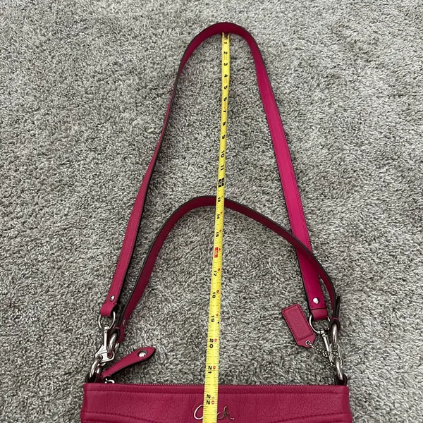Coach Pink and Beige Signature Crossbody Bag - Image 6