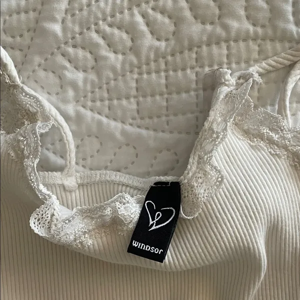 Windsor White Ribbed Bodysuit - Image 2