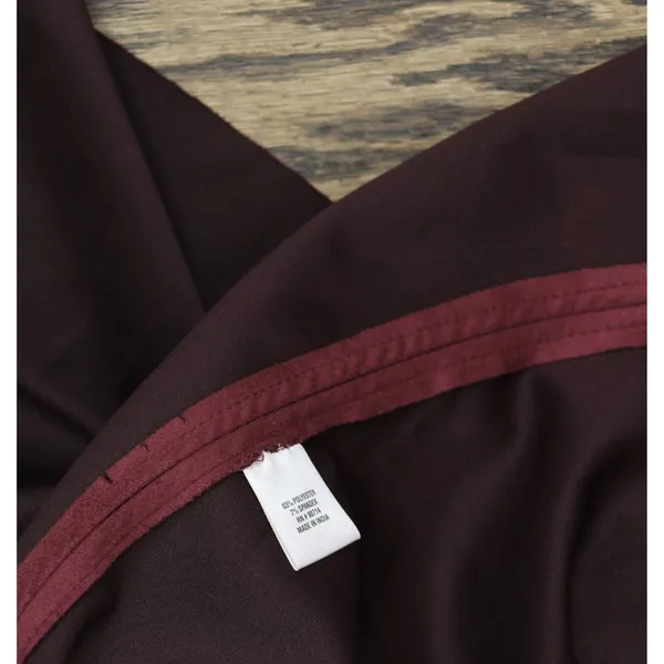 Msk Womens Petite V-Neck Fit Flare Faux Suede Dress 91699953V Merlot Purple 8P - Image 7