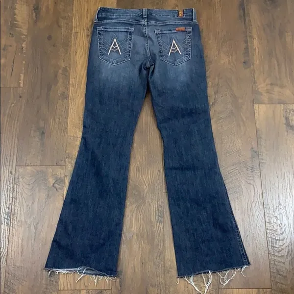 7 For All Mankind A-Pocket Fray Hem Ankle Jeans - Image 7