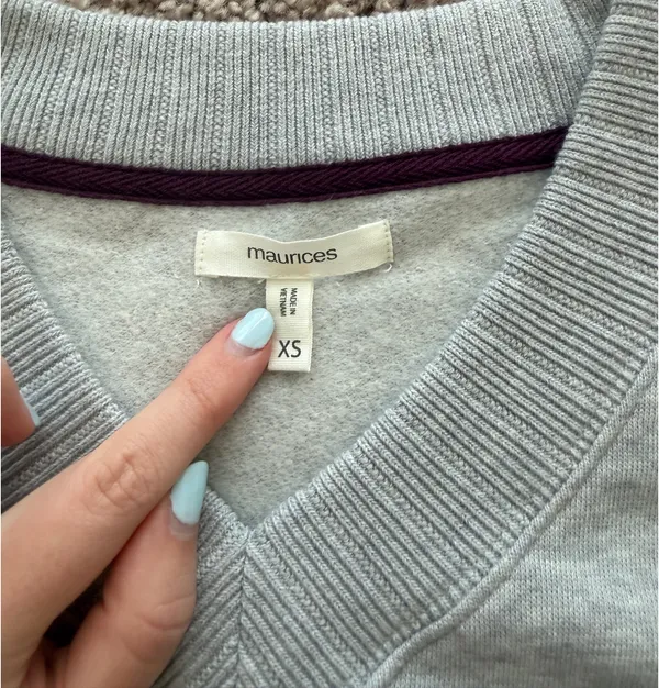 Maurice's Grey V-Neck “homebody” Sweatshirt - Image 2