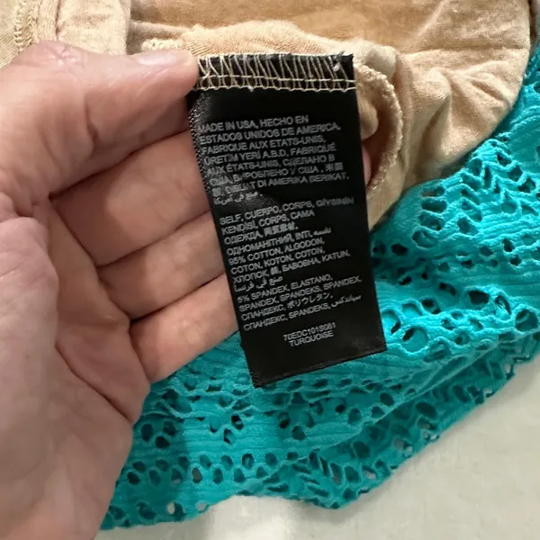 Bebe Turquoise Backless Lace Dress - Image 7