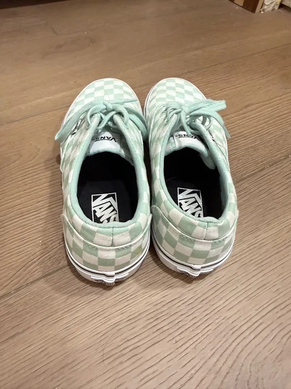 Vans Doheny Glitter Checkerboard shoes in Aqua - Image 3
