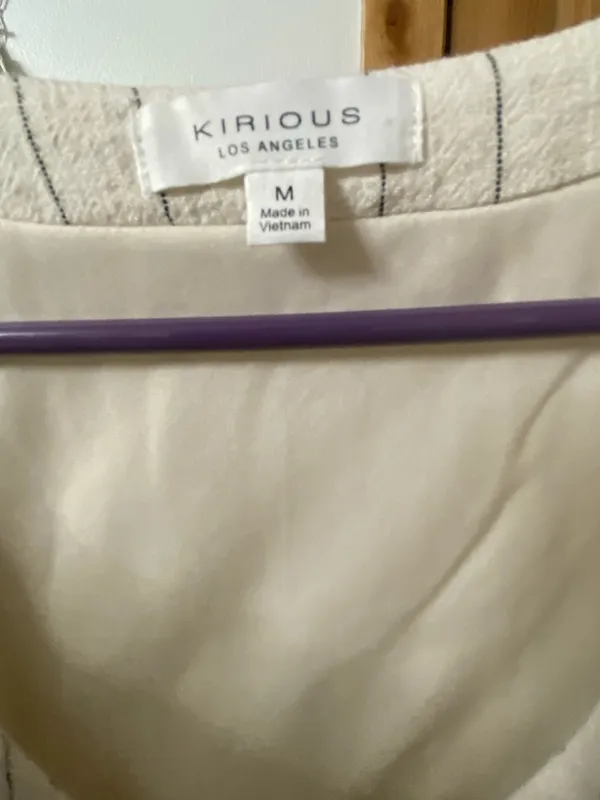 Tie front blouse Tan Size M - Image 3