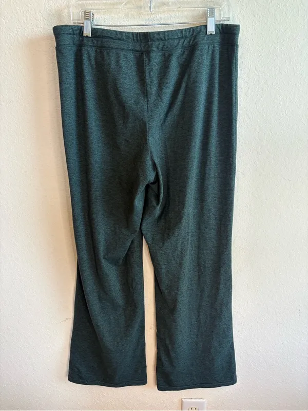 Quince Flowknit Wide Leg Pants Heathered Green Women’s Medium - Image 4