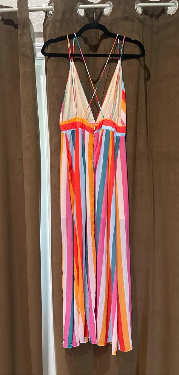 Essue Striped Colorful Long Dress Small - Image 2