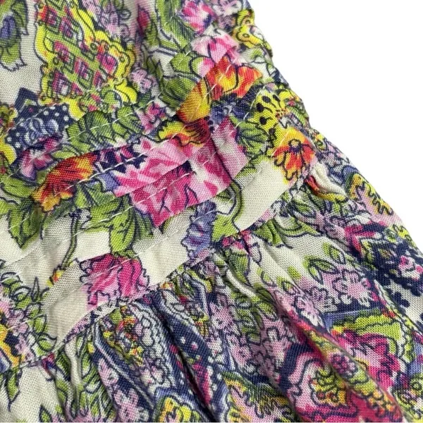 $98 Maeve by Anthropologie Multicolored Ceresco Floral Peasant Blouse XS - Image 7