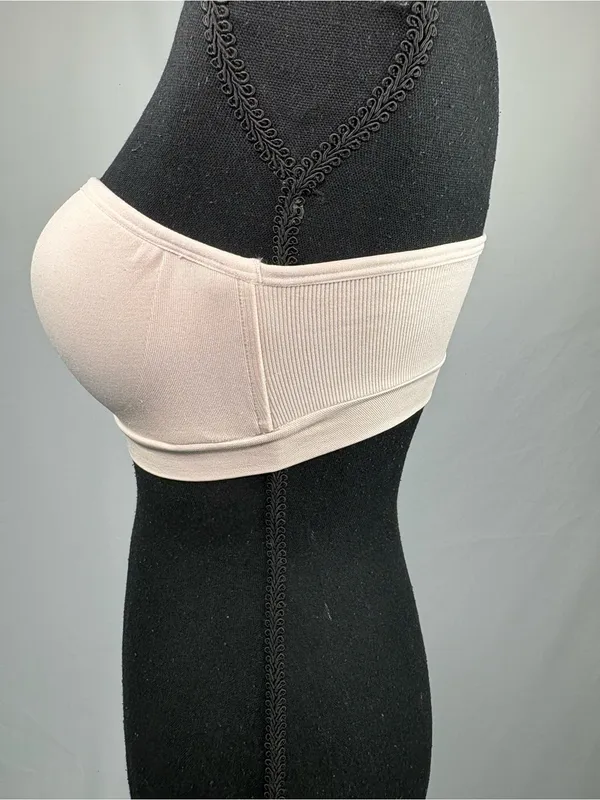 Strapless Seamless Bandeau Bra in Pale Pink - Image 8