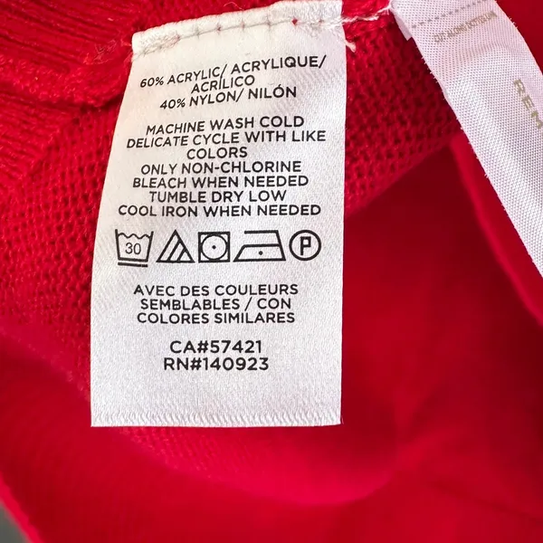 Loft Womens Red V-Neck High-Low Sweater XS NWT Workwear Holidays‎ - Image 6