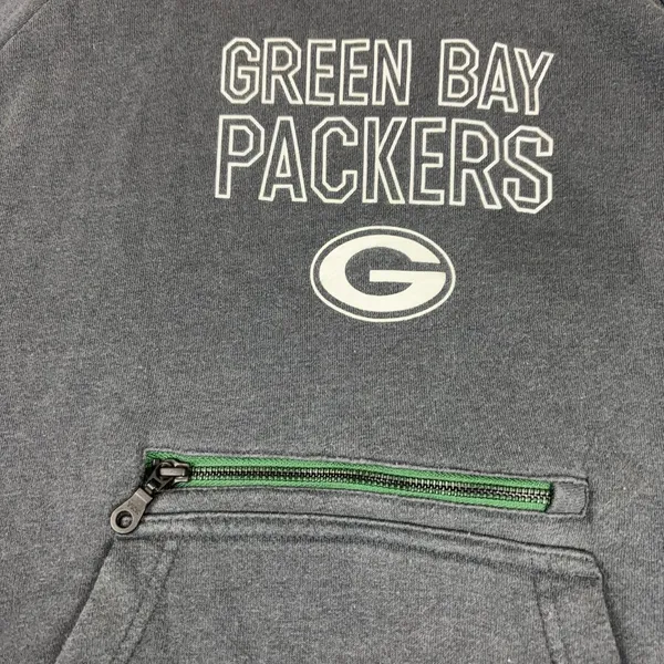 Green Bay Packers Sweatshirt Mens Large Gray NFL Football Nike Cowl Neck - Image 2