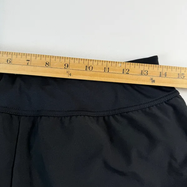 Apana Black Ruffle Active Athletic Shorts Built-In Panty Gym Workout Size M - Image 7