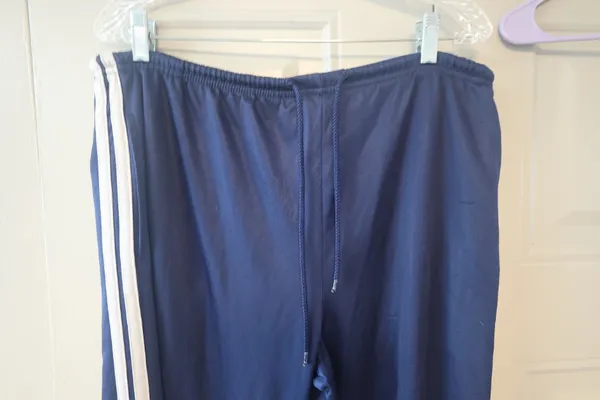 Zoey Beth women's sweatpants sweats jersey in navy blue and white size large. - Image 3