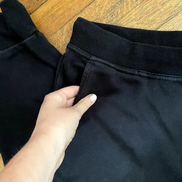Fila black wide leg cotton pants‎ comfortable pockets casual trousers large - Image 2