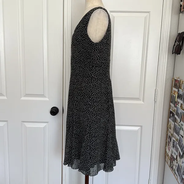 Chaps trumpet hem polka dot sleeveless midi dress - Image 9