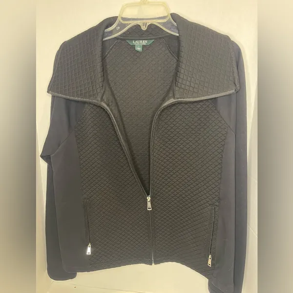 Ralph Lauren Black Quilted Bomber Jacket - Image 6