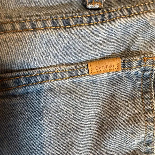 Bershka Denim Shortalls Light Wash Distressed Jean Overalls Womens Size Small - Image 8