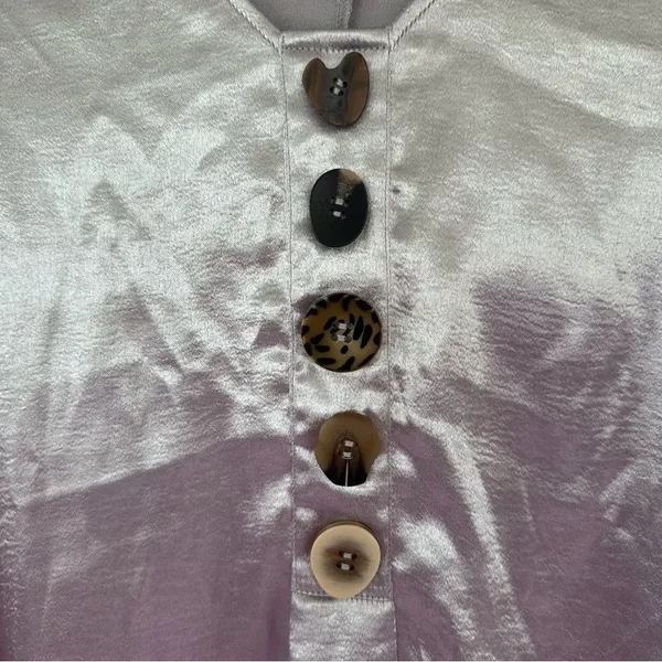 Native Youth Long Maxi Dress Silver Mismatched Buttons Women’s Small NEW - Image 12