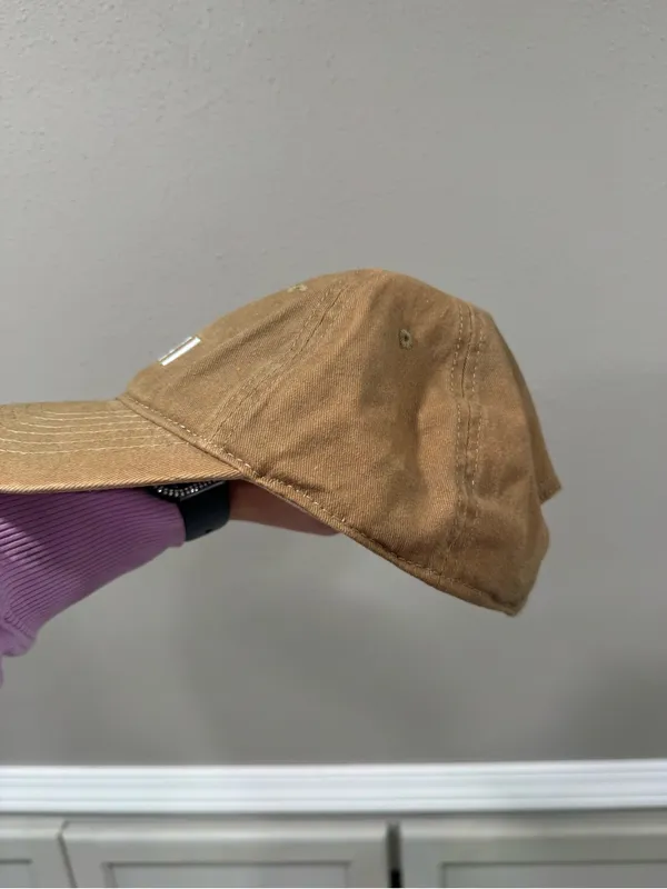 Vuori Tan Cotton Baseball Cap with White Logo - Image 4