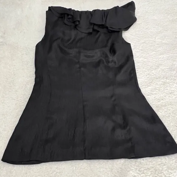NWOT- Trina Turk Black Silk Sleeveless Top Size 6 - Image 5
