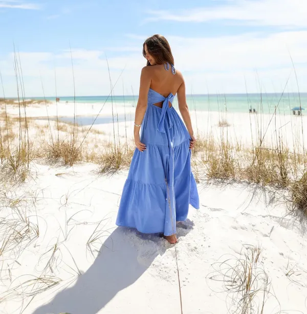 These Three Boutique Blue Maxi Dress - Image 2