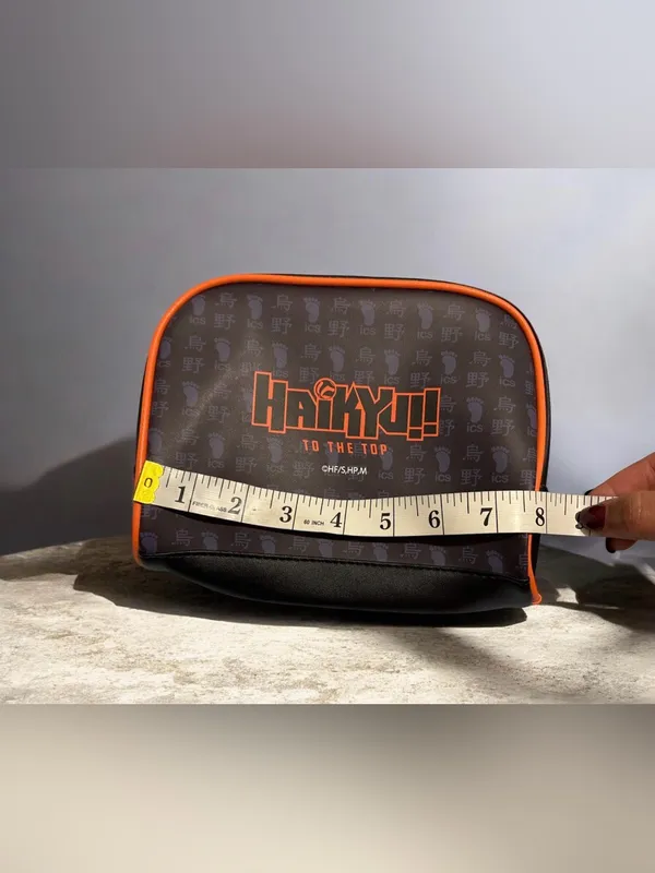 Haikyuu!! Character Cosmetic Pouch in Black & Orange - Image 3