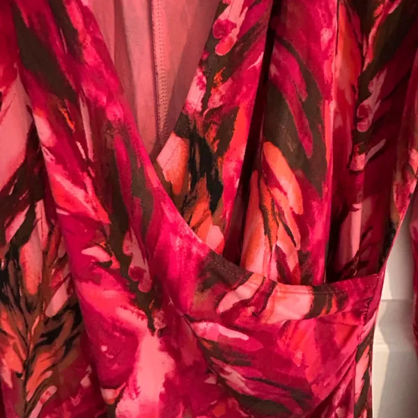 J Jill Stretch Wrap Dress Red pink Size S - Image 3