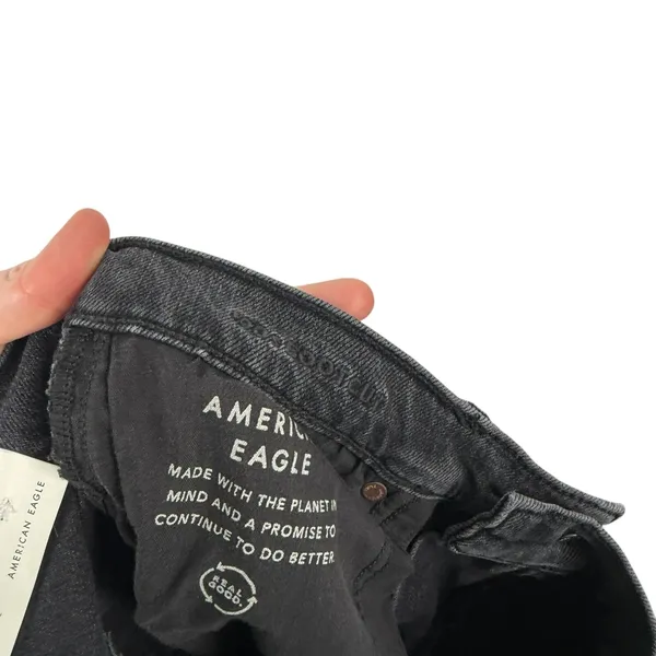 American Eagle 90s Bootcut Jeans Black‎ Distressed Mid Rise NEW Womens 4 Short - Image 8