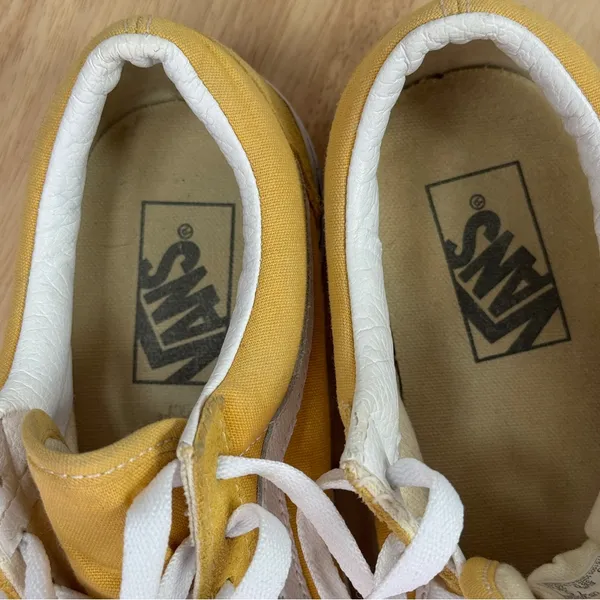 Vans Old Skool Canvas Suede Low Top Sneakers Mustard Yellow 6 Men 7.5‎ Women - Image 9