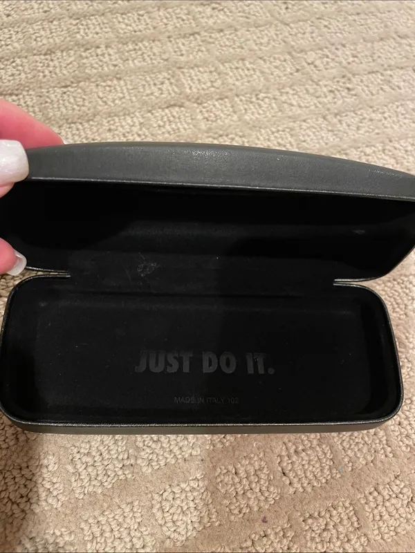 Nike Black Sunglasses Case with Embossed Swoosh - Image 4