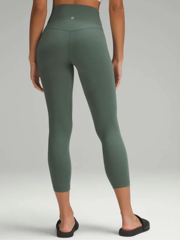 Lululemon Align High-Rise Pant 25" Dark Forest Sage Green Size 2 - Image 2