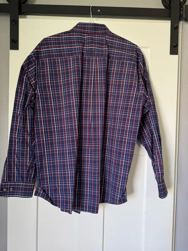 Men’s Ariat blue and red casual button down shirt  - Image 3