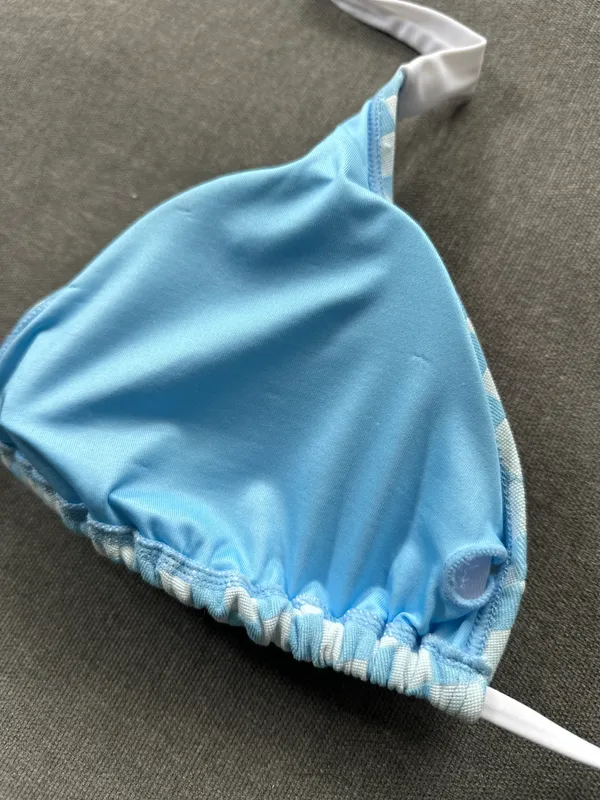 Triangle Bikini Top Blue Size M - Image 3