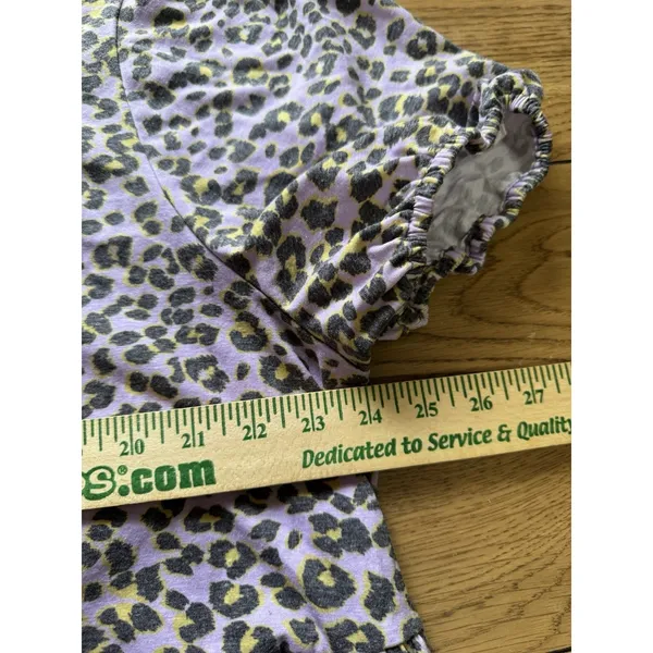Hayden Los Angeles Women Sz‎ 1XL Cheetah Print Tiered Babydoll Top Stretch Boho - Image 5