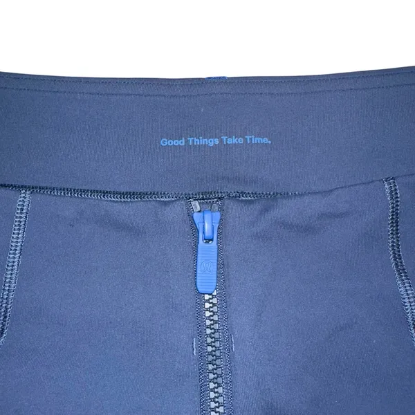Lululemon Define Zip Front Blue High-Waisted Flare Legging Pants in Pitch Blue - Image 4