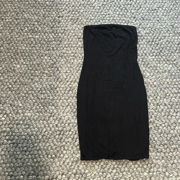 Misguided Black Strapless Stretchy Midi Dress Size 6 - Image 7