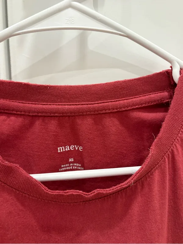 Maeve Red Short-Sleeve Tee with Yellow Pretzel Graphic Size XS - Image 3