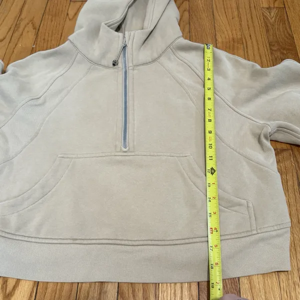 Lululemon Scuba Oversized 1/2 Zip Hoodie in Trench Beige Size XS/S‎ - Image 6