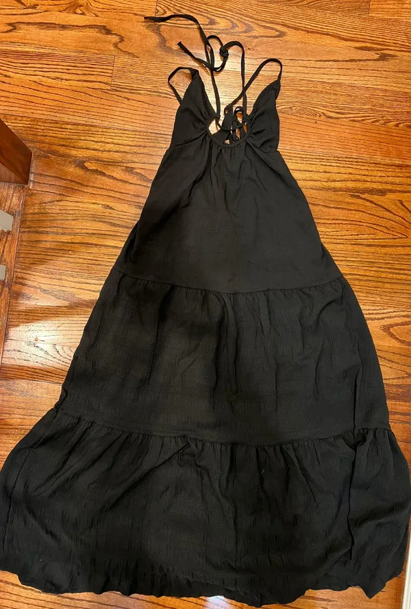 SheIn Black Maxi Dress - Image 2