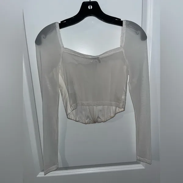Princess Polly Gypsie Mesh Renaissance Coquette Soft Girl Blouson Corset Top US6 - Image 3