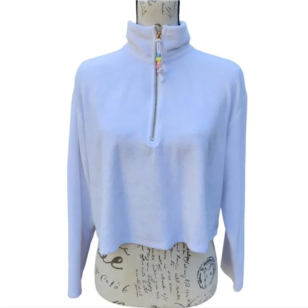 Stoney Clover -808 Lane White Sweatshirt 1/3 zip‎ up Medium - Image 3