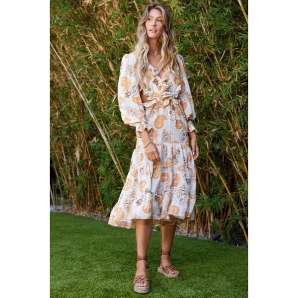 Bishop + Young x Anthropologie Paloma Cut-Out‎ Dress In Montecito Womens Size S - Image 2