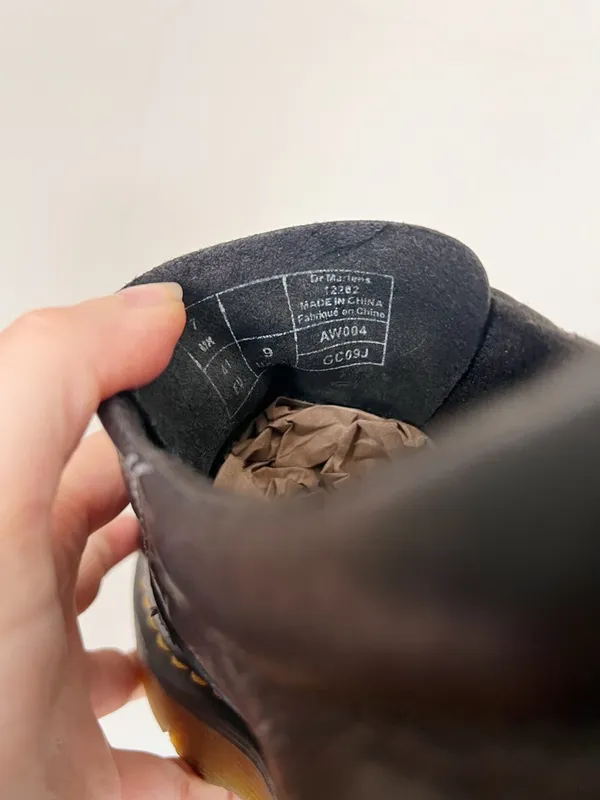 Dr Martens • vintage 12282 platform shoes black leather monk strap chunky - Image 5