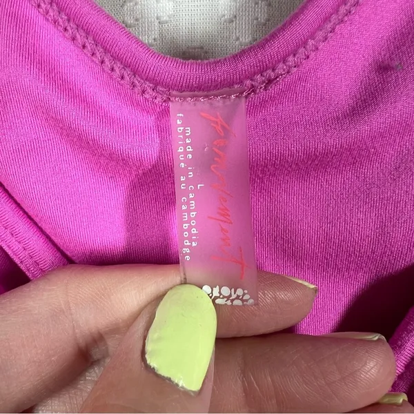 Free People Movement Hot‎ Pink Breathe Deeper Cropped Top - Image 3